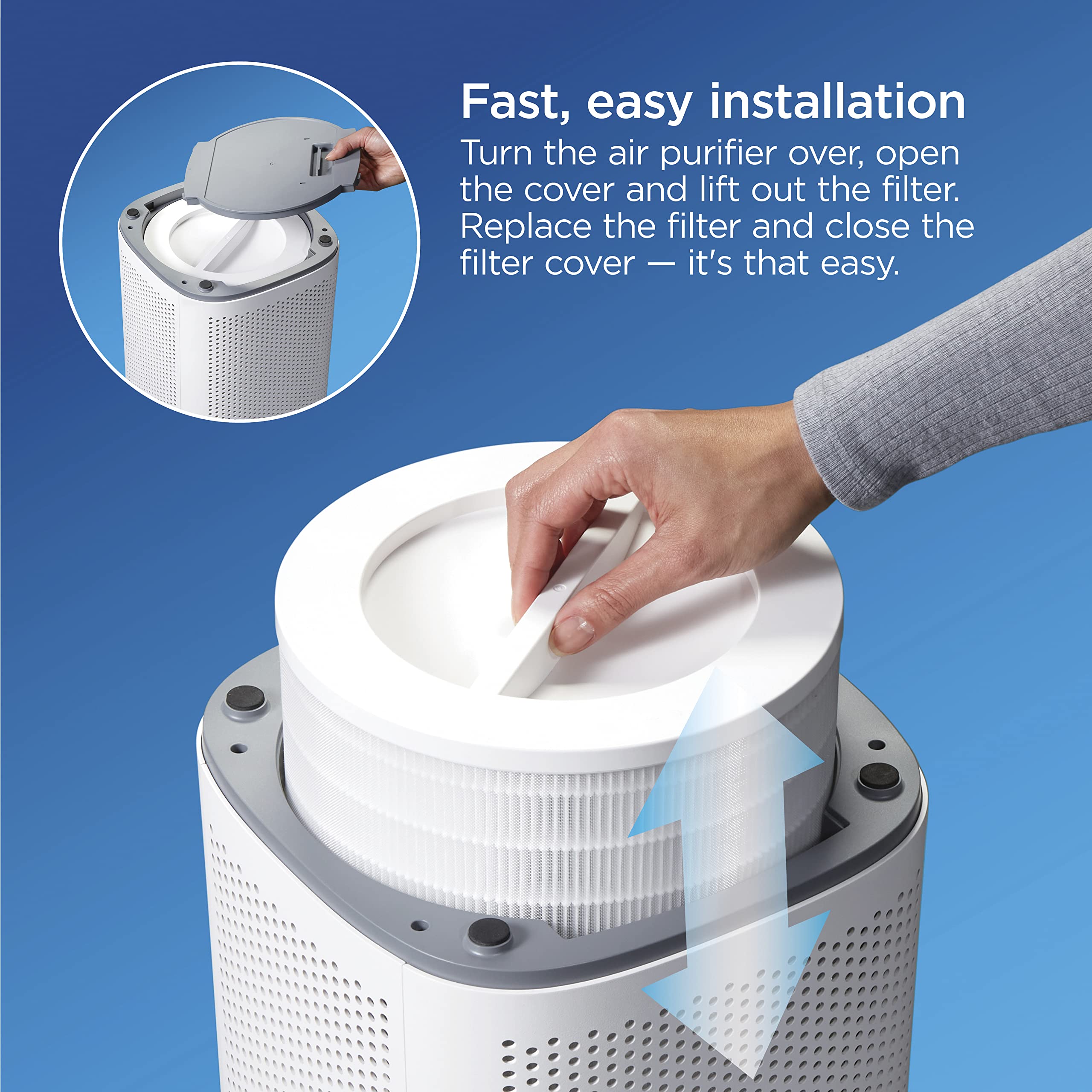 Clorox Smart Air Purifiers for Home, True HEPA Filter, Works with Alexa, Large Rooms up to 1,500 Sq Ft, Removes 99.9% of Viruses, Wildfire Smoke, Allergies, Dust, AUTO Mode, Whisper Quiet, White