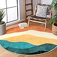Amazon.com: Sungea 6 ft Abstract Round Rugs for Bedroom, Washable Non ...