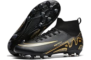 XJIODF Men's Soccer Shoes Football Cleats High-Tops Lace-Up Non-Slip Spikes Indoor Outdoor Sports Athletic Baseball Lacrosse Sneaker