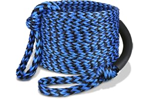 VORTEXAIN Boat Tow Rope 60ft 3-6K, Floating Ropes for Towable Tubes，Watersport Accessories