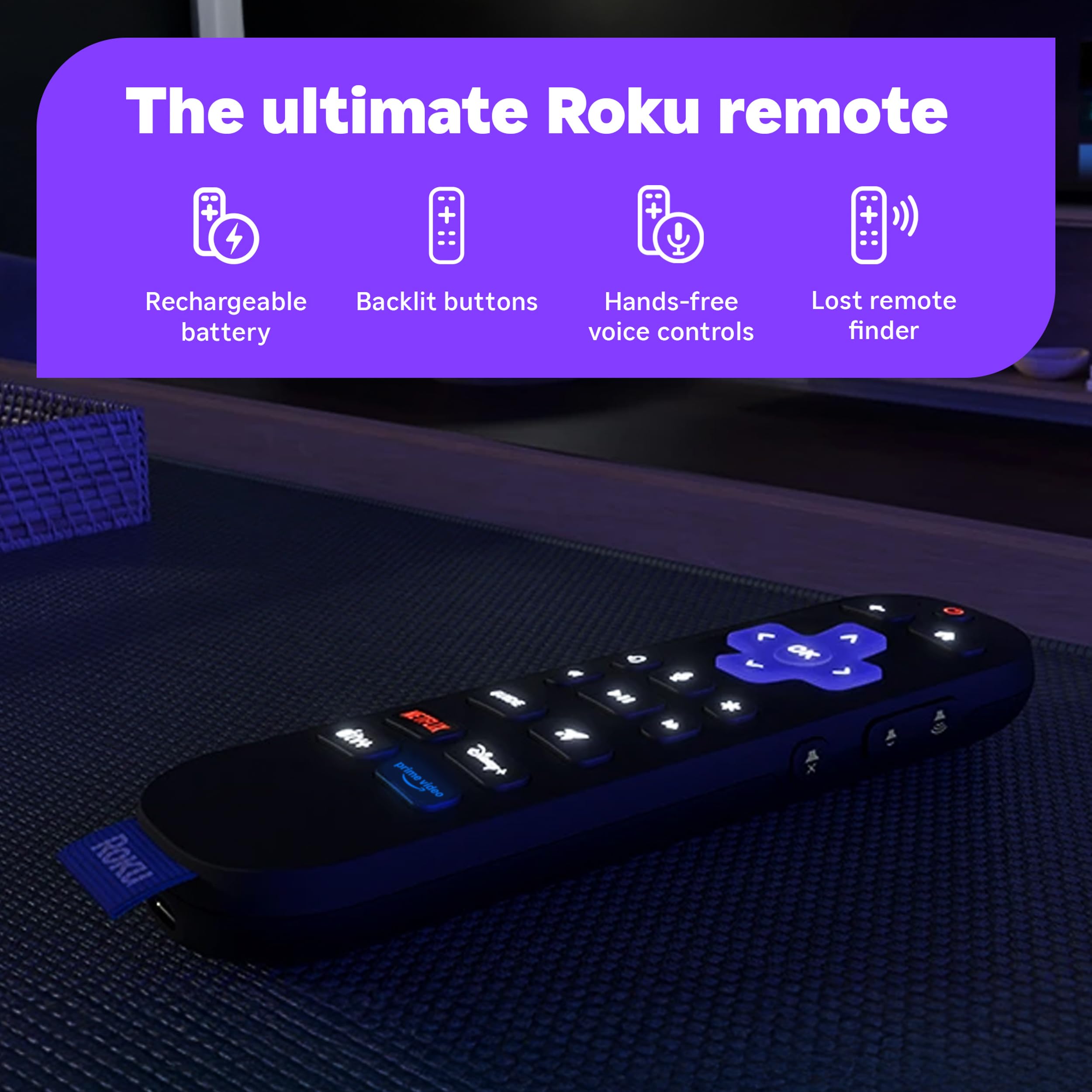 Roku Smart TV 2025 – 65-Inch Pro Series, Mini-LED TV – RokuTV with Backlit Voice Remote Pro – Flat Screen 4K QLED Television with 120Hz Refresh Rate & Dolby Vision IQ, Live News, Sports, Entertainment