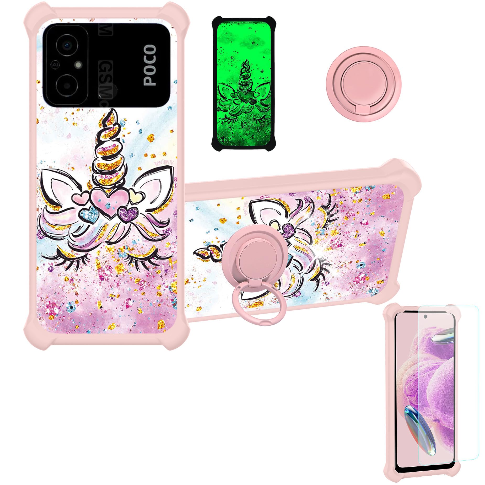 jioeuinly Case for Poco C55 Case Compatible with
