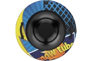 CACSPS Inflatable Snow Tube Sled 48 Inch, Heavy Duty Winter Sledding & Snow Tubing Equipment for Adults with Thickened Material and Canvas Cover