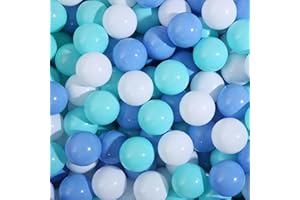 RITAIFER Ball Pit Balls for Kids, Children Crush-Proproof Plastic Balls for Ball Pit with 3 Bright Colors, Safe and Non-Toxic, BPA Free, Baby Toddler Pit Balls with Storage Net Bag (100pcs, 2.2inch)