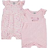 Cudlie 2-Pack Baby Girl Rompers – Soft Cotton, Everyday Comfort