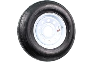 eCustomrim Radial Trailer Tire On Rim ST235/80R16 Load Range E 16" 8 Lug Modular White Wheel - 6 Year Warranty w/Free Roadside