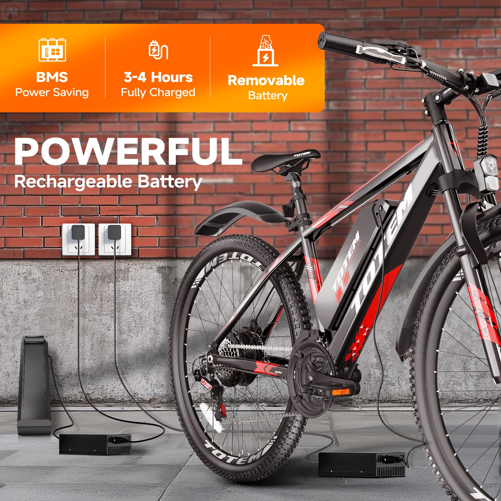 Totem Electric Bike for Adults, 26