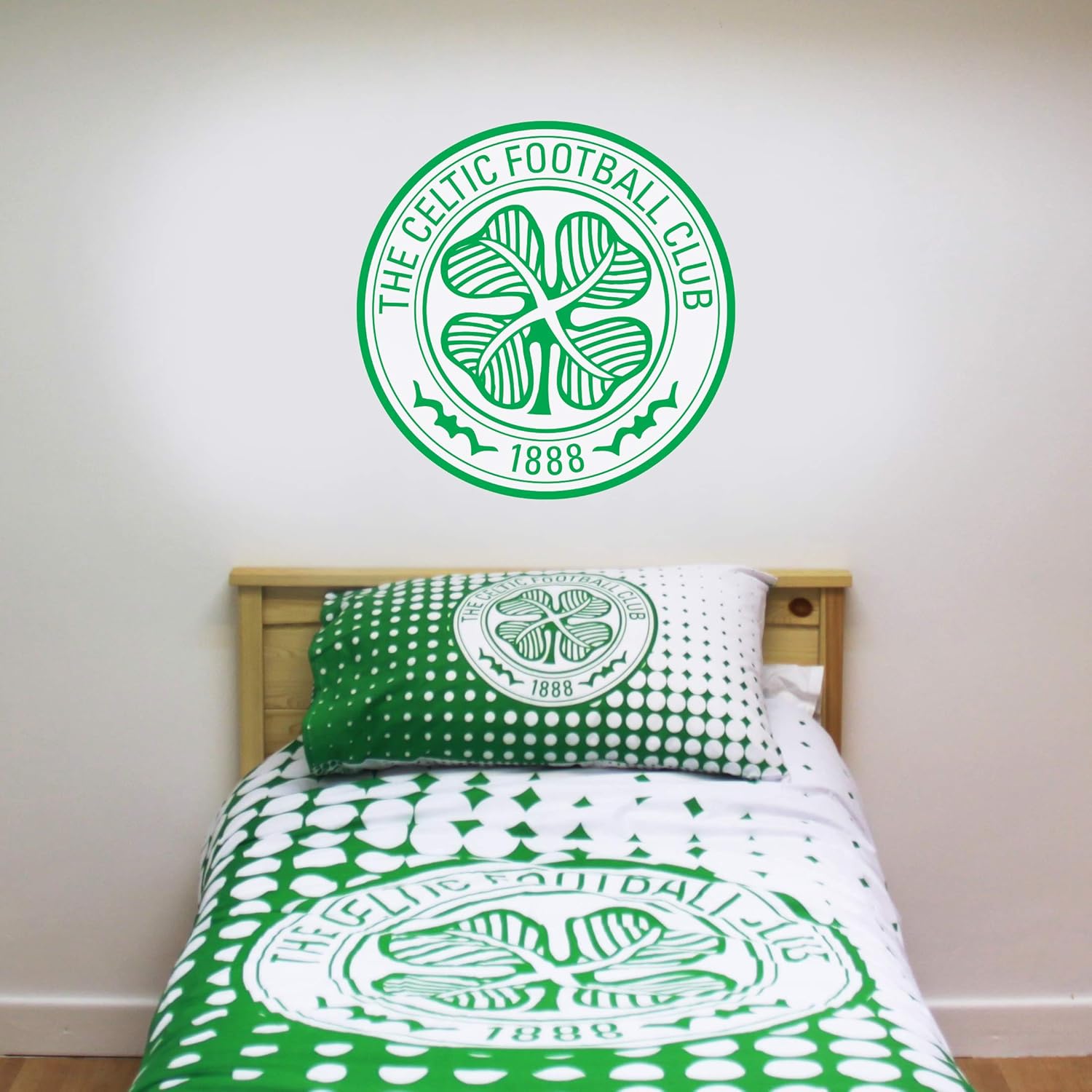 Beautiful Game Celtic Football Club One Colour Crest Set Wall Sticker Official Merchandise