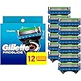 Gillette Fusion ProGlide Manual Men's Razor Blade Refills, 12 Count, Mens Razors/Blades