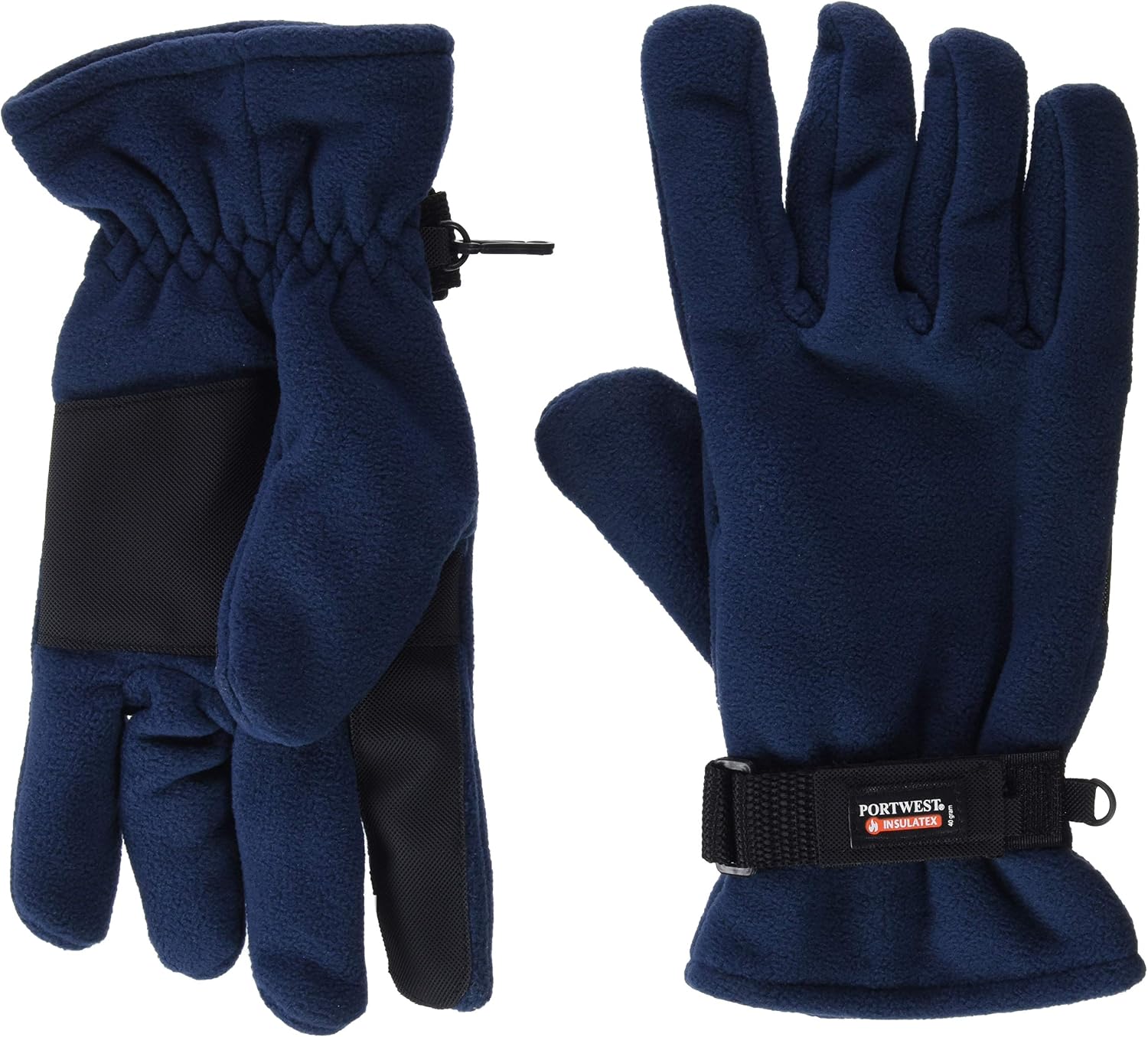 Portwest Fleece Glove Insulatex Lined, Size: One Size, Colour: Navy, GL12NAR