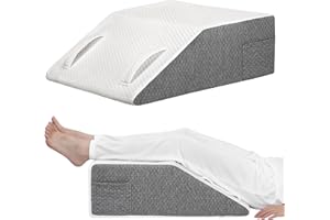 Ceecysaa Leg Elevation Pillow for Bed,20cm Height High-Density Foam Wedge Pillow Leg Rest Elevating,Wedge Pillow for Legs and