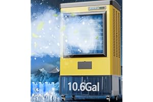 Landeagle 4800CFM Swamp Cooler,42IN Evaporative Air Cooler with Continuous Auto Fill,10.6-Gal Water Tank,3 Ice Packs,Portable Evaporative Cooler for Outdoor Patio Garage Commercial Industrial Use