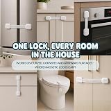 BooBoo Baby 14 Pack Premium Child Locks No Drill 3M Adhesive Cabinet Drawer view 4
