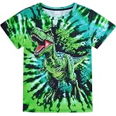 SunFocus Boys Tie Dye Shirt Kids Rainbow Shirts Size 4-16 | Tees T shirts for Kids