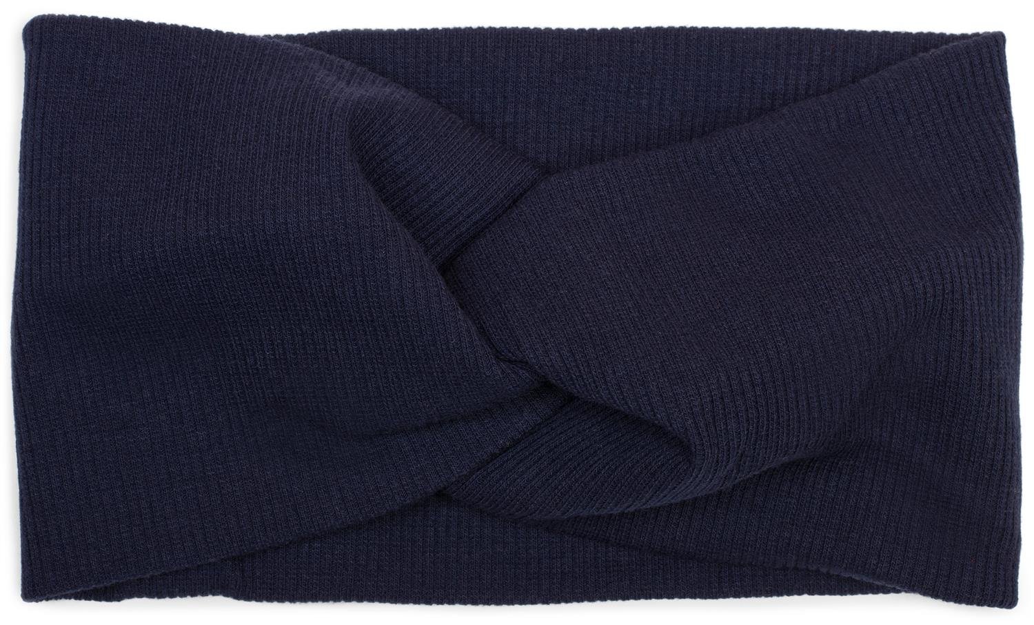 styleBREAKER hairband in a fine rib look with bow, headband, ladies, 04026009, Colour:Dark Blue
