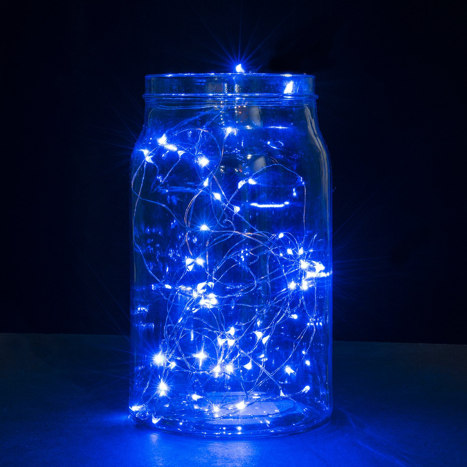 String Lights,Oak Leaf 2 Set of 9.8ft 30 Leds Fairy Lights LED Starry String Lights Copper Wire Super Bright Micro Lights for Garden Patio Home Bedroom Party Wedding Decoration - Blue