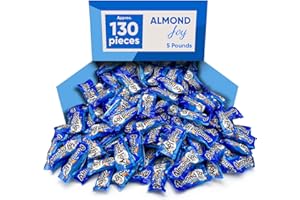 CHAIN & JO SWEETS Almond Joy Bars 5LB Bulk Milk Chocolate Coconut Filled Snack Size Treats Individualy Wrapped Candy Bars (5 Pounds)