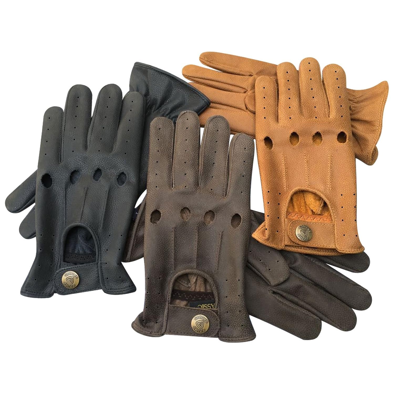 B01gefilsm ブラック Large メンズクラシック運転手袋withイタリア牛革kashmiraレザー2トーンスリムフィット裏地なしメタルボタン 締め507 トレーニンググローブ 一部予約販売中 Mongolianski Mn