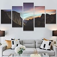 SIGNWIN 5 Panel Canvas Wall Art Expressive Landscape for Home Decorations Ready to Hang - 60