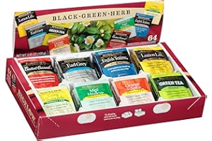 Bigelow Tea Assortment, Green, Black, and Herbal Teas with English Teatime, Constant Comment, Lemon Lift, Earl Grey, Green, Cozy Chamomile, Orange Spice, Mint Medley, 64 Tea Bags (Pack of 1)