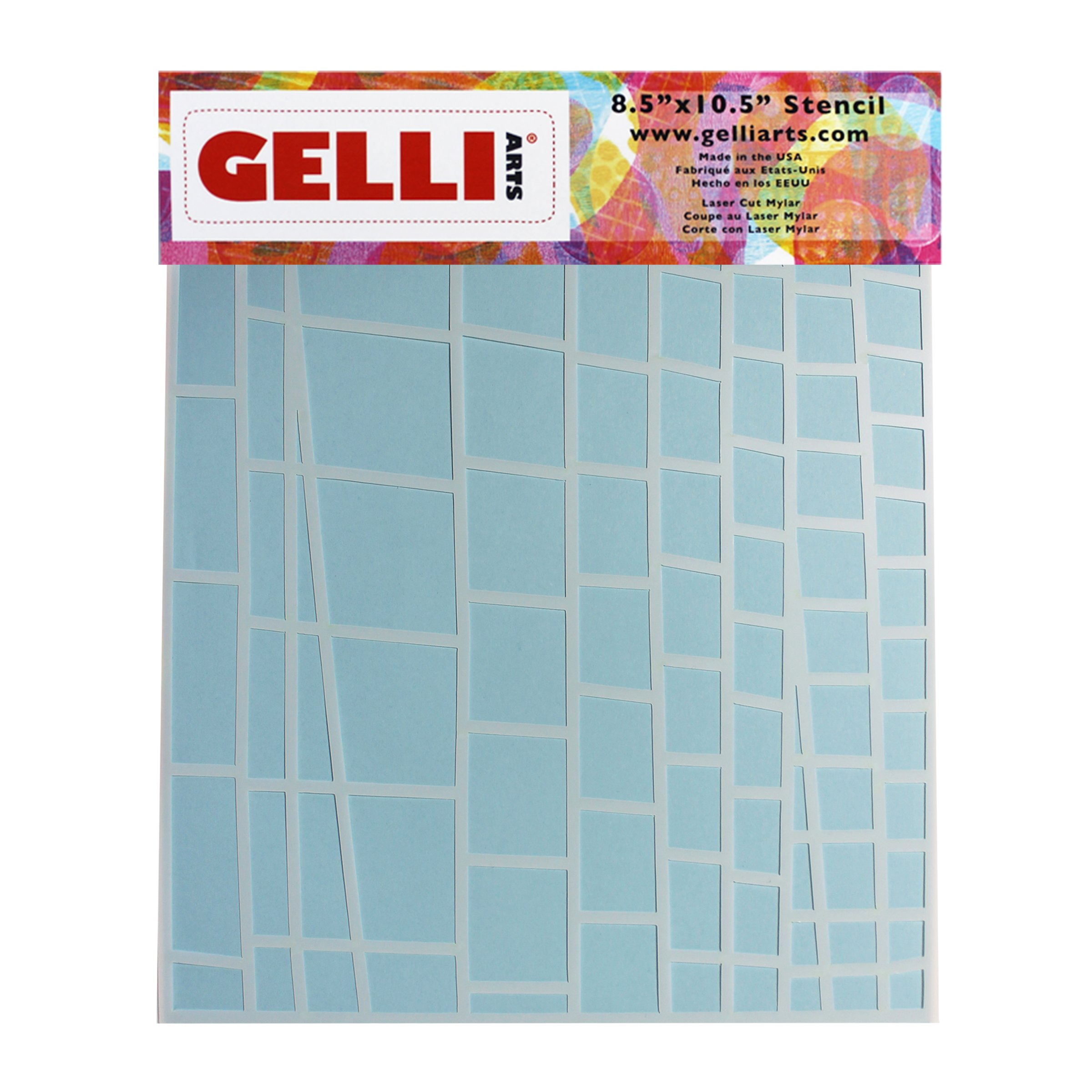 Gelli Arts Ladder Stencil, Synthetic Material, White, 33 x 22.9 x 0.1 cm
