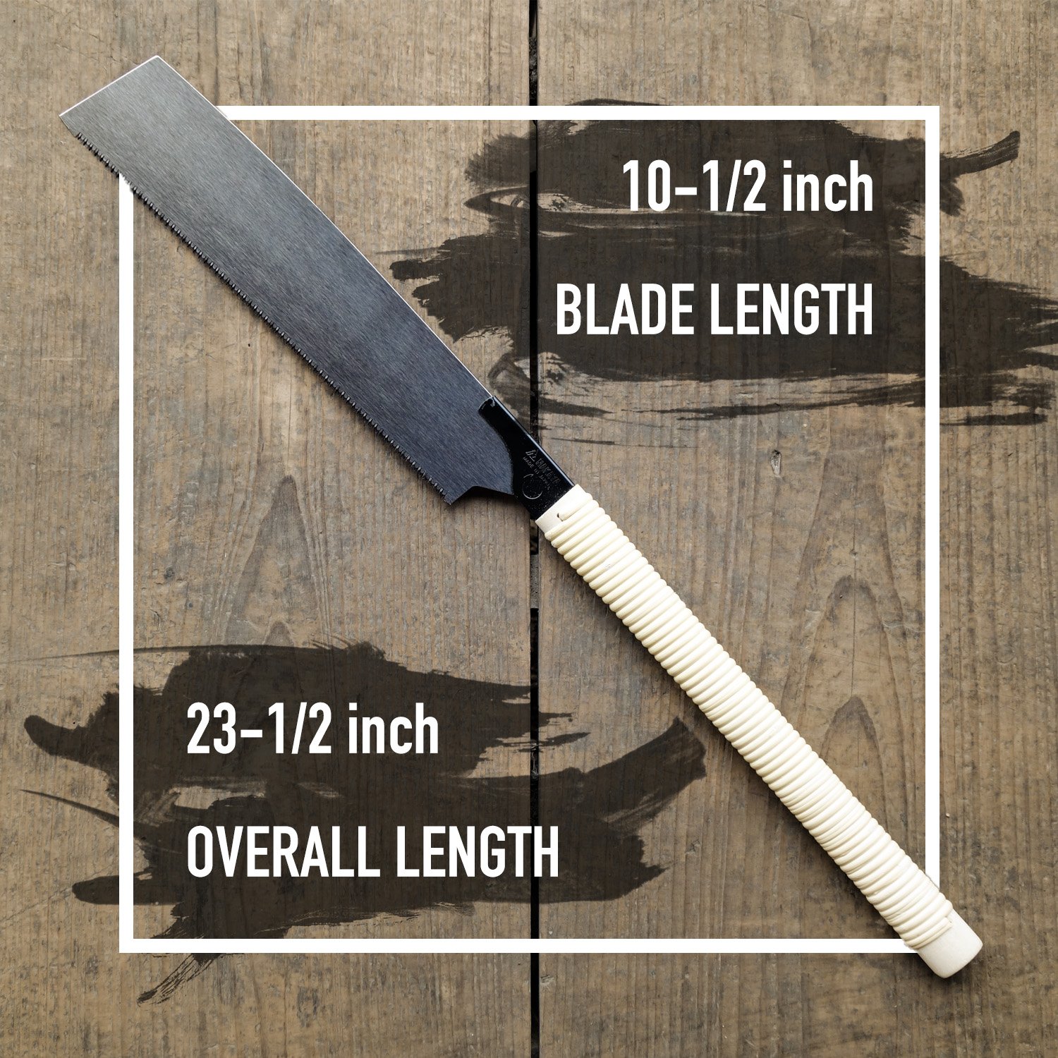 SUIZAN Japanese Hand Saw 10 inch Kataba (Single Edge) Pull Saw for