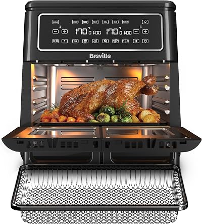 Breville Halo Flexi Air Fryer 11L Dual Zone Oven 2400W Black VDF138