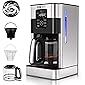 HOMEVER 12-15 Cup Touch Screen Programmable Automatic Timing Coffee Maker, 1050W Warm Keep & Fast Brewer, Self Cleaning…