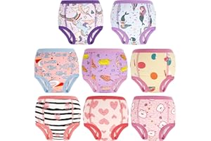 MOEMOE BABY Training Underwear 8 Packs Soft Cotton Absorbent Potty Training Pants for Toddler Boys and Girls 6 Years