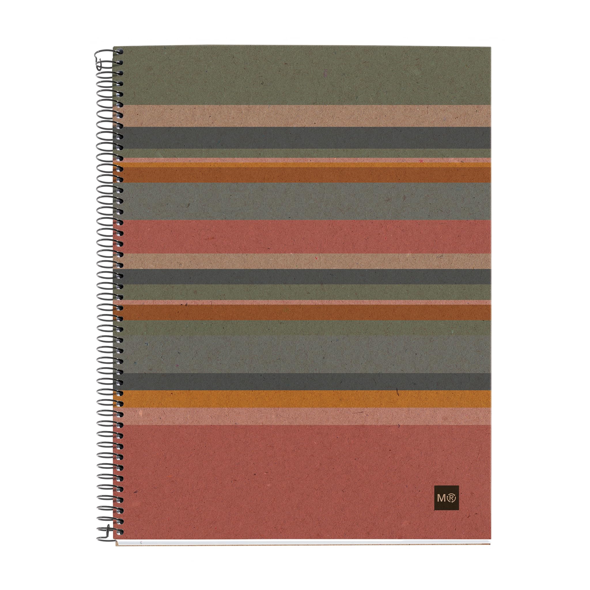 Miquelrius - Recycled A4 notebook, 120 recycled sheets of 80 g/m², plain notebook with blank sheets for drawing, lettering or sketching, recycled cover, 4 holes, lines