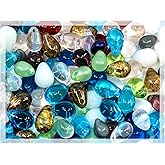 1.76oz (150+ Pieces) Teardrop Shaped Czech Glass Beads, Mixed Sizes (4-9mm), Mixed Color (50grams)