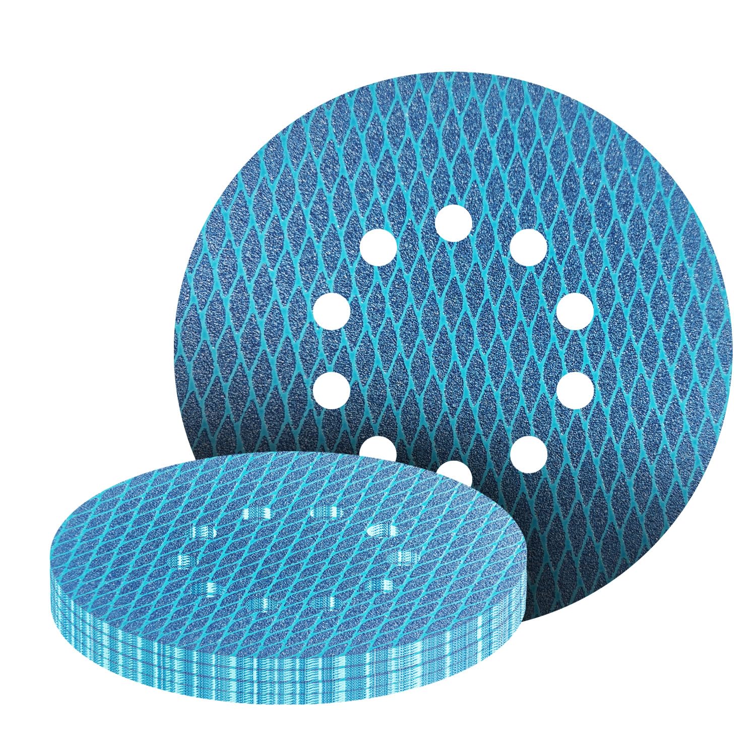 GZKTY15 PCS 225mm Sanding Discs, 10-Hole Grits 100 Sanding Pads, Manual Electric 225mm Disc Sander for Drywall Walls, Reduced Clogging — image 1