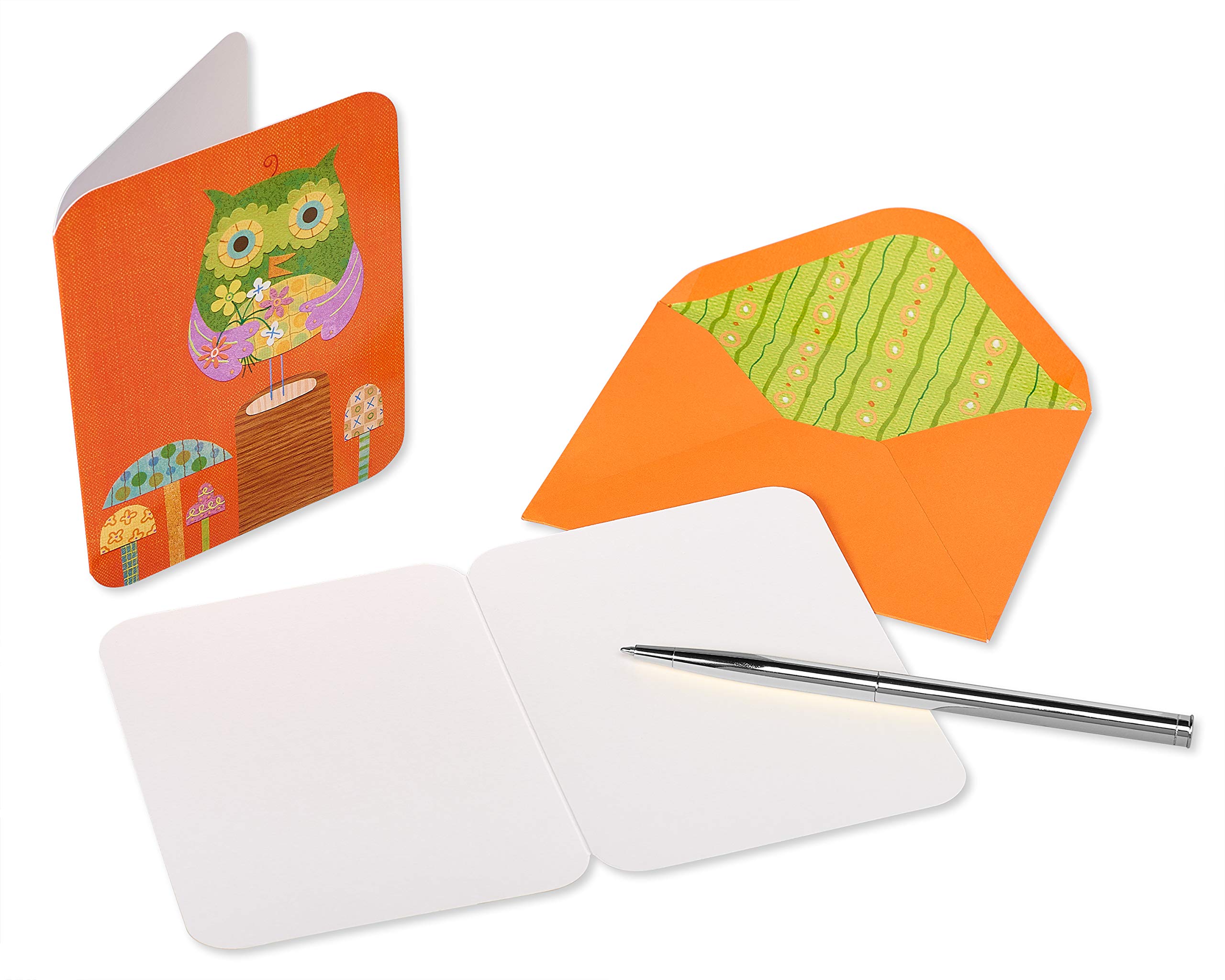 Papyrus Blank Cards with Envelopes, Owls and Birds (20-Count)