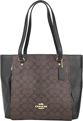 Amazon コーチ アウトレット Coach Outlet トートバッグ Imaa8 シグネチャー ブラウン 茶 ブラック ゴールド 並行輸入品 トートバッグ
