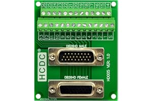 HCDC D-SUB Male-Female Breakout Board Terminal Block Interface Module (DB26HD)