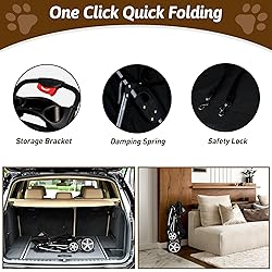 Azaeahom Pet Stroller 4 Wheels Dog Cat Stroller for