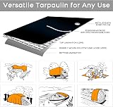 SolaDirect 2 x 3 m Heavy-Duty Tarpaulin 235 GSM with 4 Ball Bungees view 2