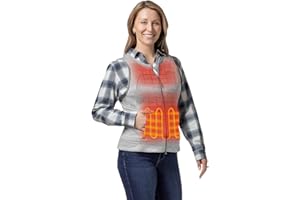 ORORO Women's Lightweight Heated Liner Vest with USB-C Rechargeable Battery, Heated Fleece Vest