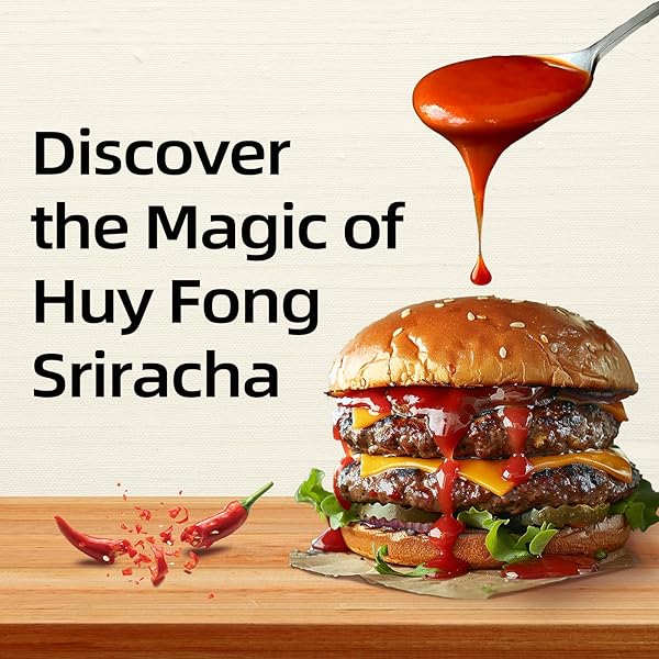 THE ORIGINAL HUY FONG SRIRACHA, 9 OZ ROOSTER SRIRACHA CHILI SAUCE, SPICY FLAVOR HOT SAUCE W/CHILI PEPPER, SRIRACHA CHILI PASTE FOR TACOS，HOTDOGS, BURGERS, SOUPS, 1-PACK
