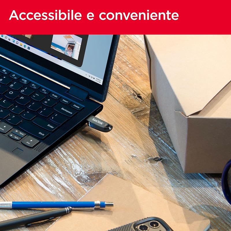 128BG Ultra Curve Unità flash USB 3.2 fino a 100 MB/s - Nero