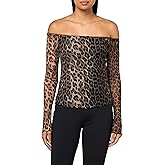 Forever 21 Womens Leopard Print Square-Neck Top