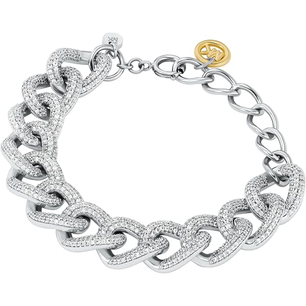 Michael Kors Silver Chain Bracelet with Crystal Accents Michael Kors | Jewelry | Michael Kors Womens Stainless  main image 2