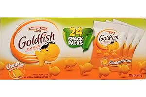 Goldfish Baked Snack Cheddar Crackers, 24 × 43 g (1.5 oz.)