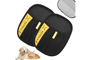 FASBET 2pcs Pet Hair Removal Glove Original Perfect for Fabric or Leather Surface, 3 in 1 Electrostatic Gloves Pet Hair Remover Glove Multifunctional Pet Hair Remover Mitt for Furniture Car Fur Removal