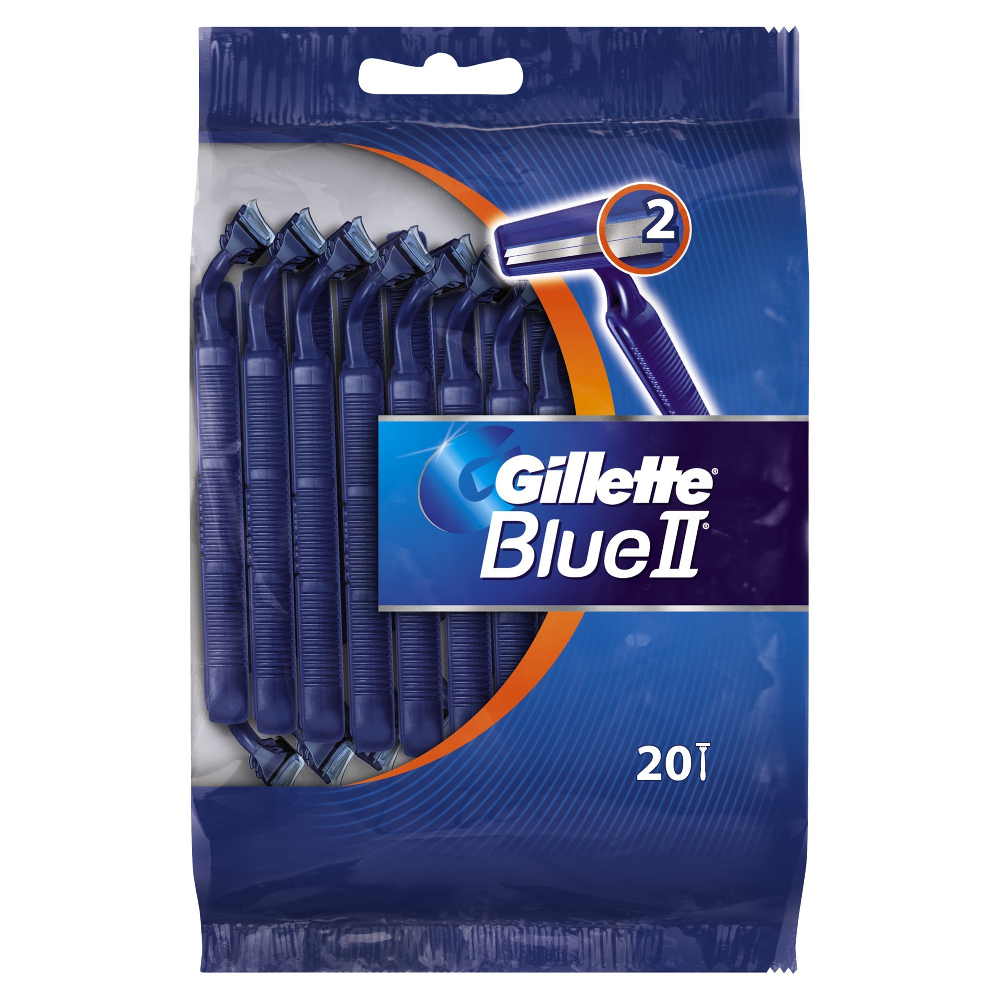 Gillette Blue II Disposable Razors 20 Razors eBay