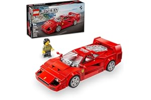 LEGO Speed Champions Ferrari F40 Supercar, Toy Car Model Building Set with Driver Minifigure, Collectible Ferrari Toy for Kids Ages 9 and Up, 76934
