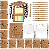 Watersay 40 Pcs Christian Gifts Bulk Bible Notebooks with Sticky Notes Prayer Journal Aesthetic Religious Spiral Notepads Pens Church Gift for Valentines Women Sunday School Teacher (Study Page Style)