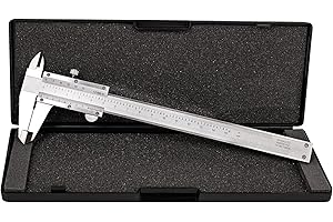 ZLKSKER 0-6 Inch / 15cm Micrometer Vernier Caliper, Stainless Steel Precision Measuring Tool (Inch/Metric), Depth/Inside/Outs