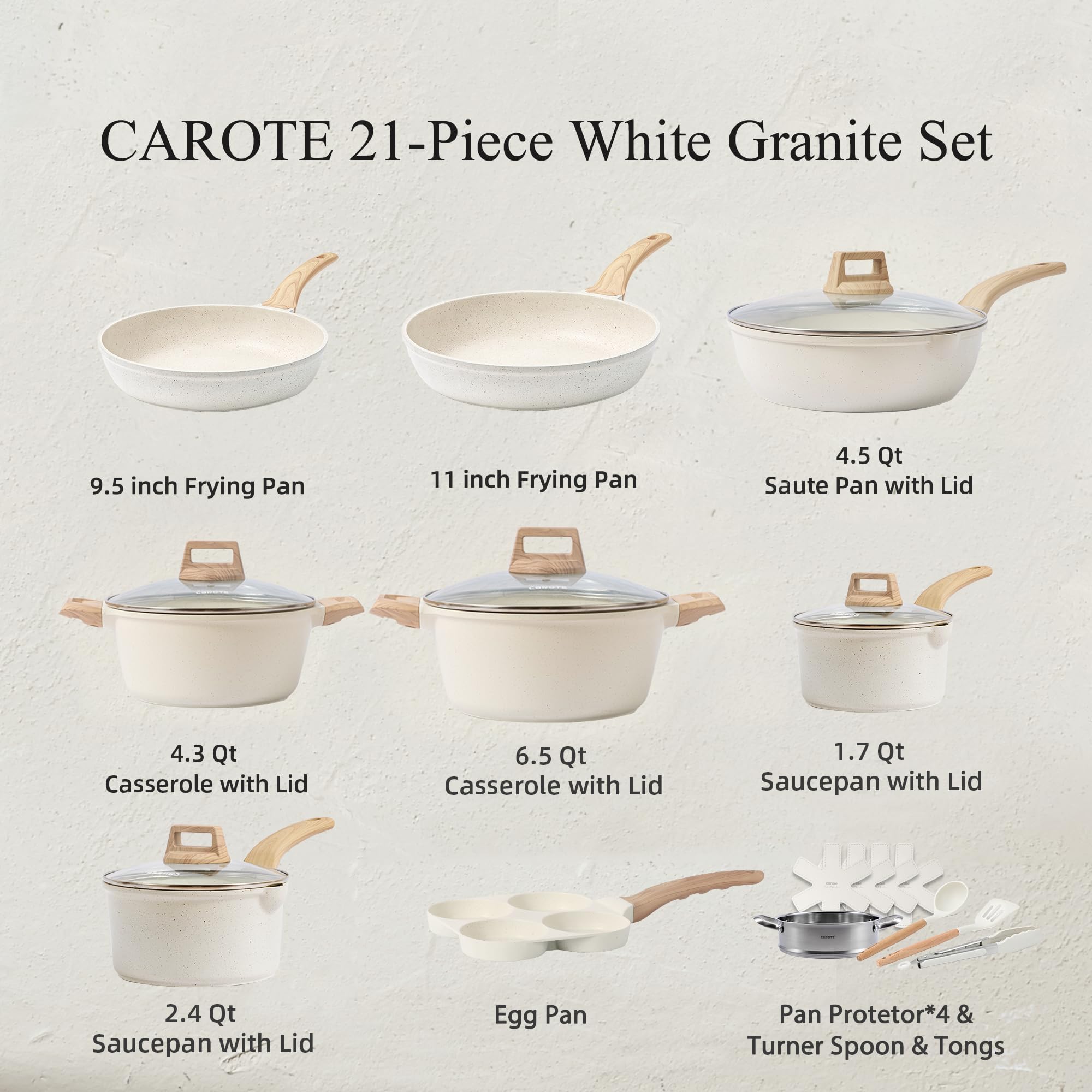 CAROTE Pots and Pan Set