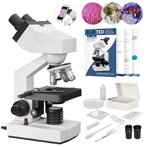 Old Ted Binocular Microscope - 40x-2000x - Ideal with Crystal-Clear ...